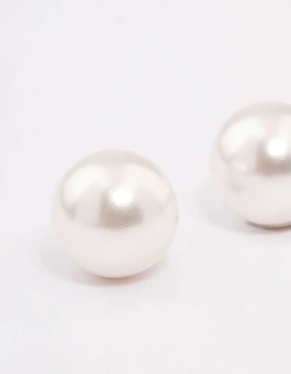 Sterling Silver Pearl Stud Earrings 10mm