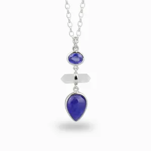 Tanzanite & Clear Quartz Necklace