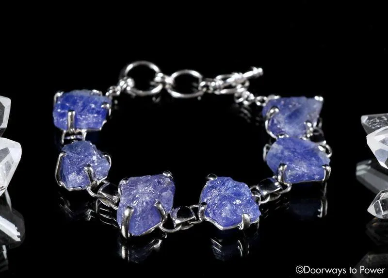 Tanzanite Synergy 12 Stone Crystal Gemstone Bracelet