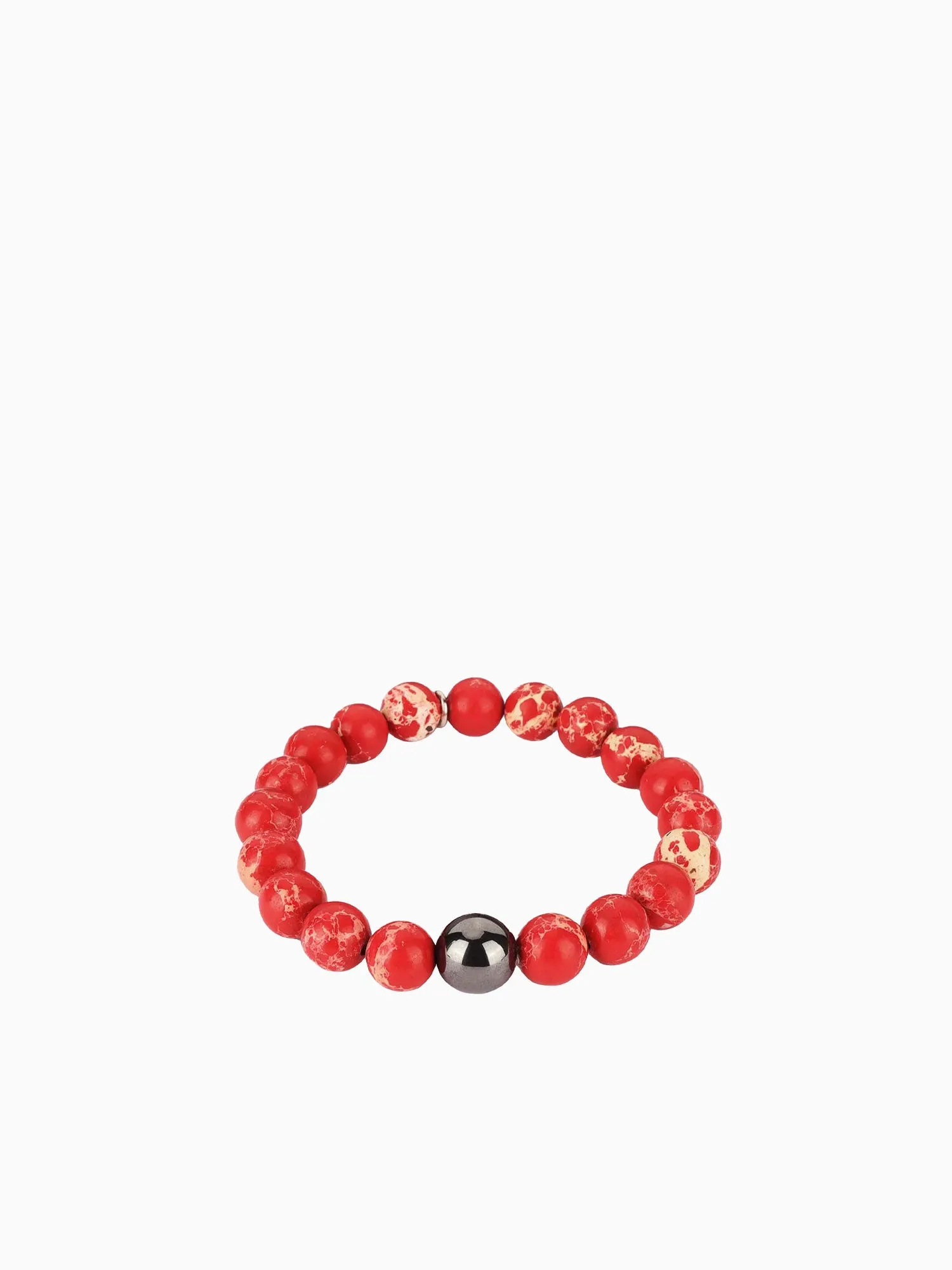 Terton Bracelet For Men - Picasso Red Jasper