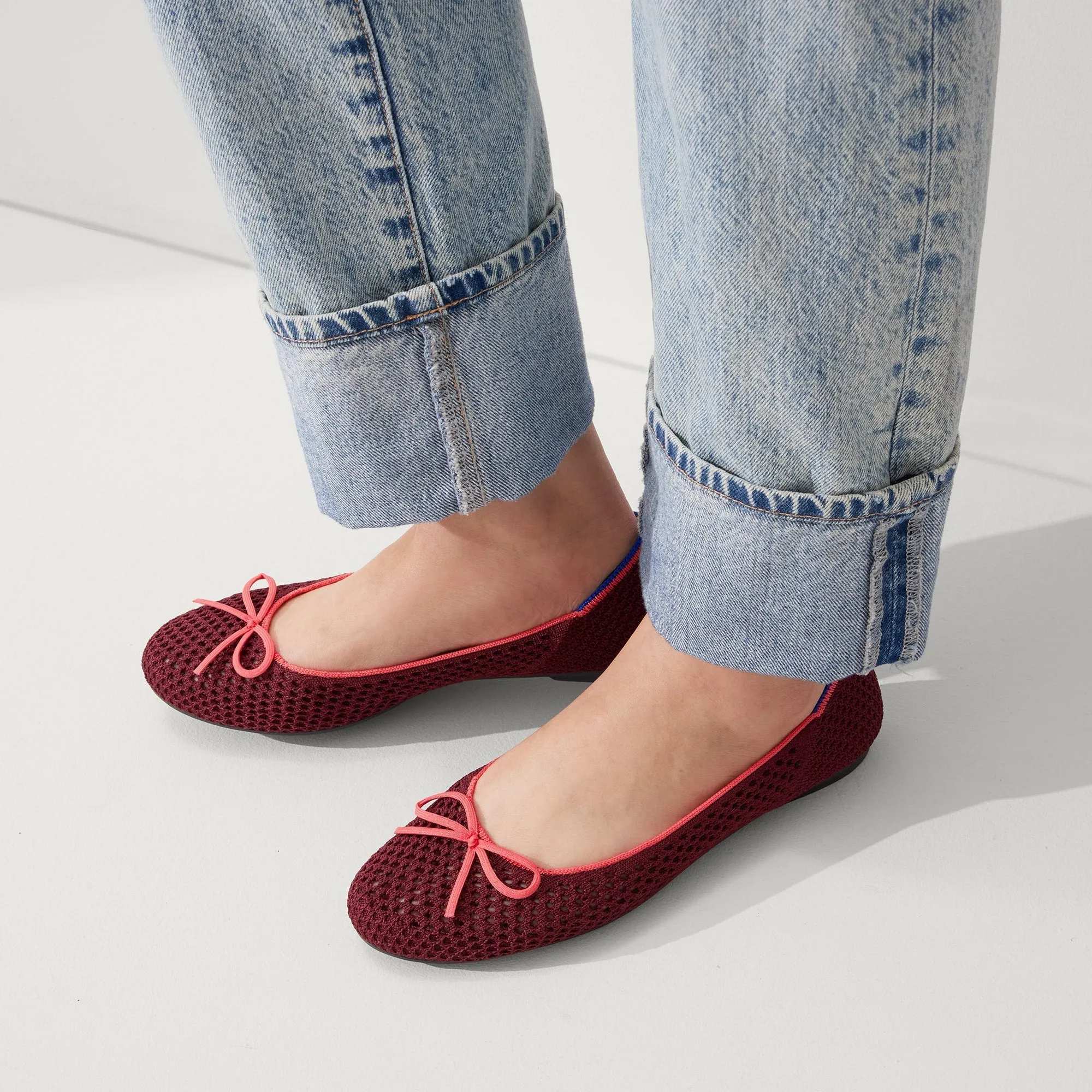 The Ballet Flat - Berry Mesh