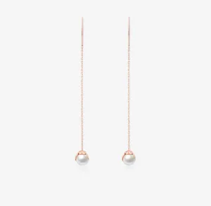 THIALH - ROBIN - Akoya Pearls in 18K Rose gold Earrings