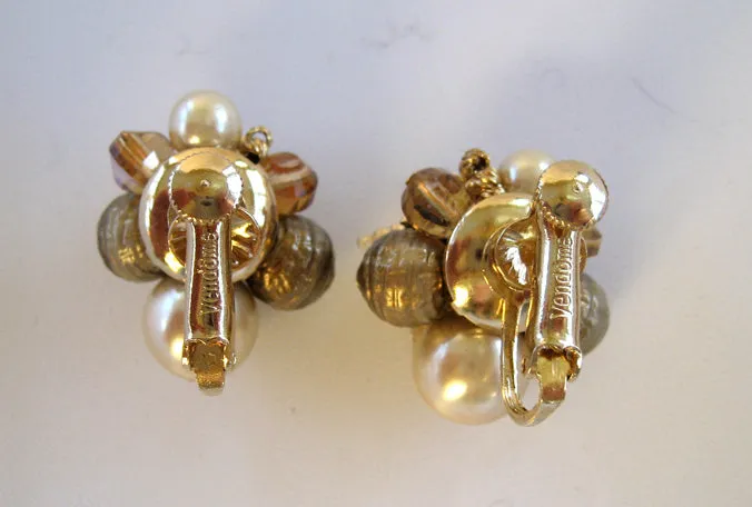 Vendome Gold-Tone Crystal and Glass Beads