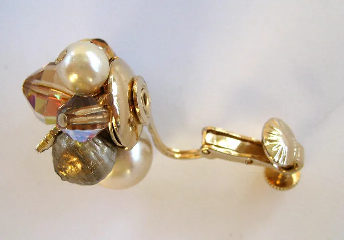 Vendome Gold-Tone Crystal and Glass Beads