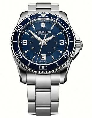 Victorinox Swiss Army Maverick GS Mens Watch - Blue Dial - Steel Case & Bracelet