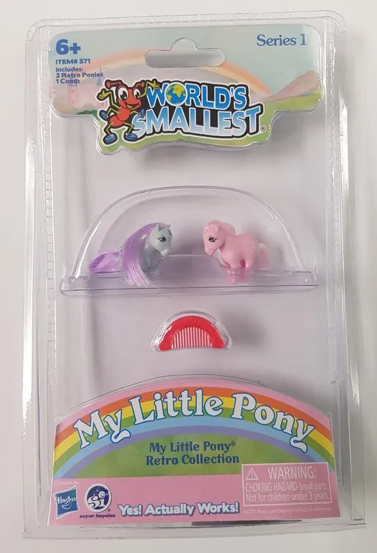 World's Smallest My Little Retro Collection Grey & Pink