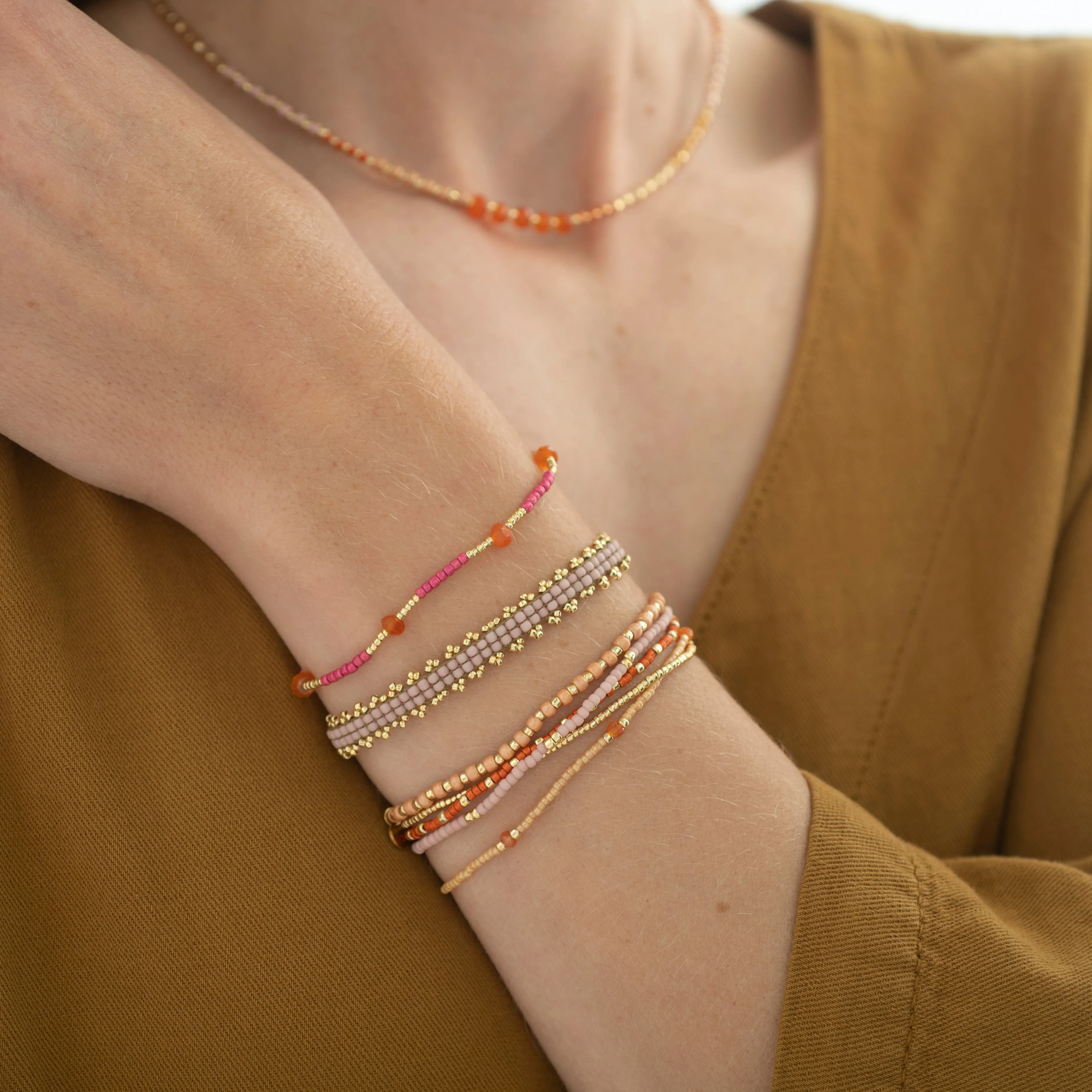 Worship Carnelian Gold Bracelet - A Beautiful Story